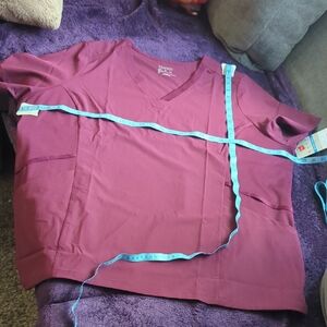 ! Hanes Burgundy V-Neck Top